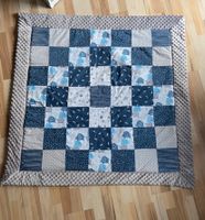 Babydecke, Krabbeldecke ❤️Neu Handmade blau grau Patchwork Bayern - Herzogenaurach Vorschau