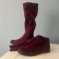 neu Stiefel weinrot suede Look 40 Langschaft Boots wildleder Nordrhein-Westfalen - Bad Salzuflen Vorschau