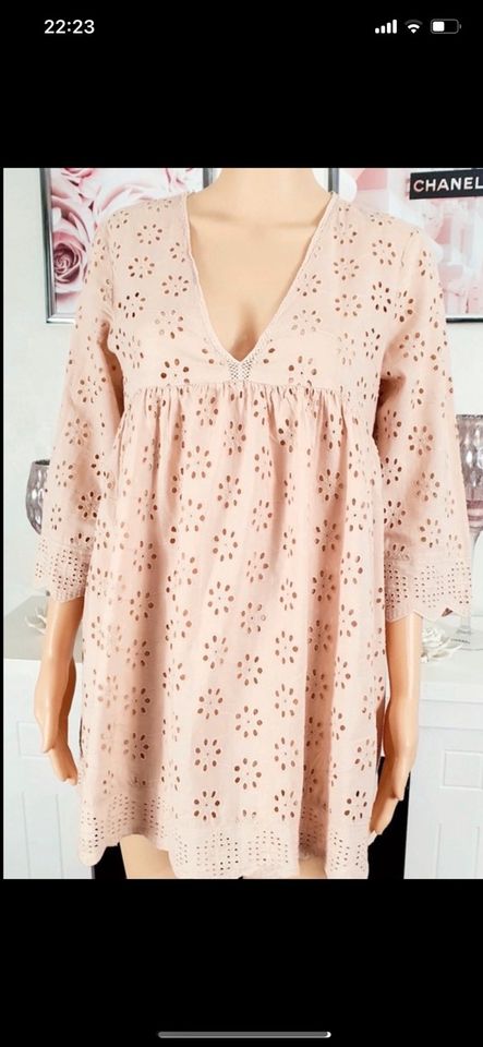 Zara Kleid Sommerkleid Rosé neu Lochstickerei boho in Nürnberg (Mittelfr)