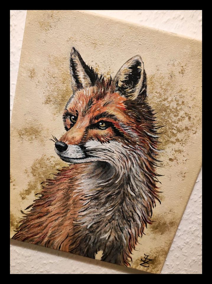 ❤️ Fuchs - Gemälde Acryl, 24 x 30 cm, Unikat auf Leinwand in Berlin