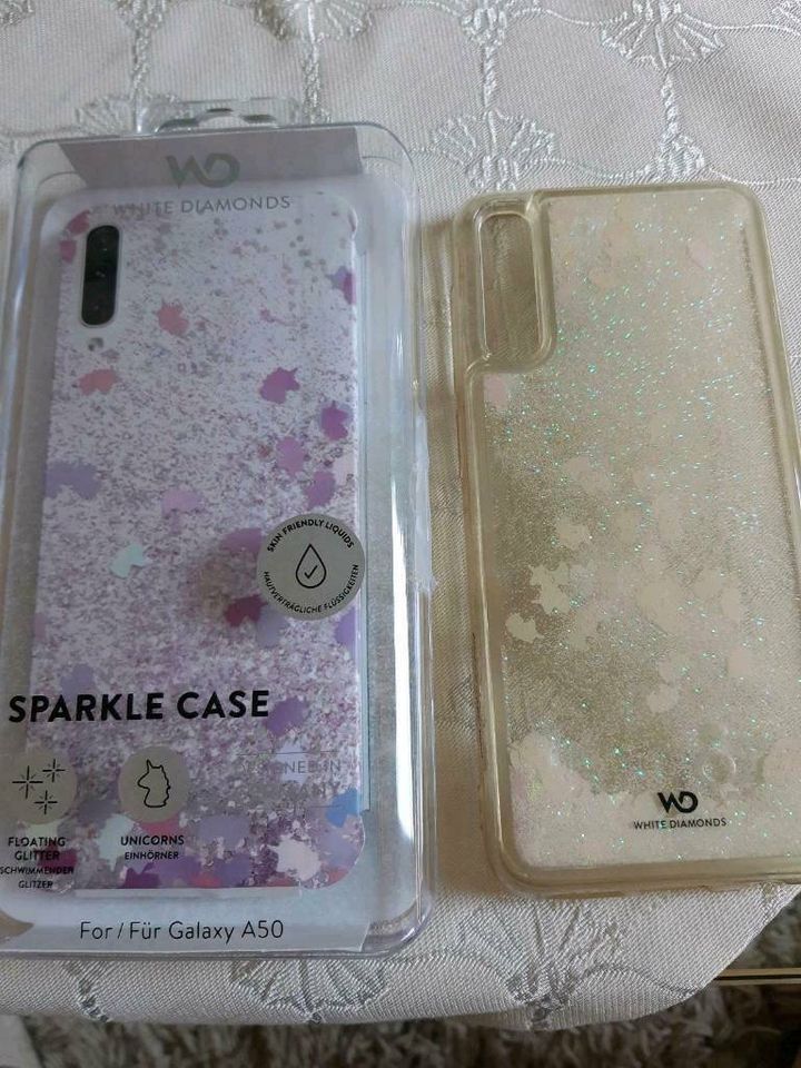 Handyhülle, Cover - WHITE DIAMONDS Sparkle, Samsung - Galaxy A50 in Herne