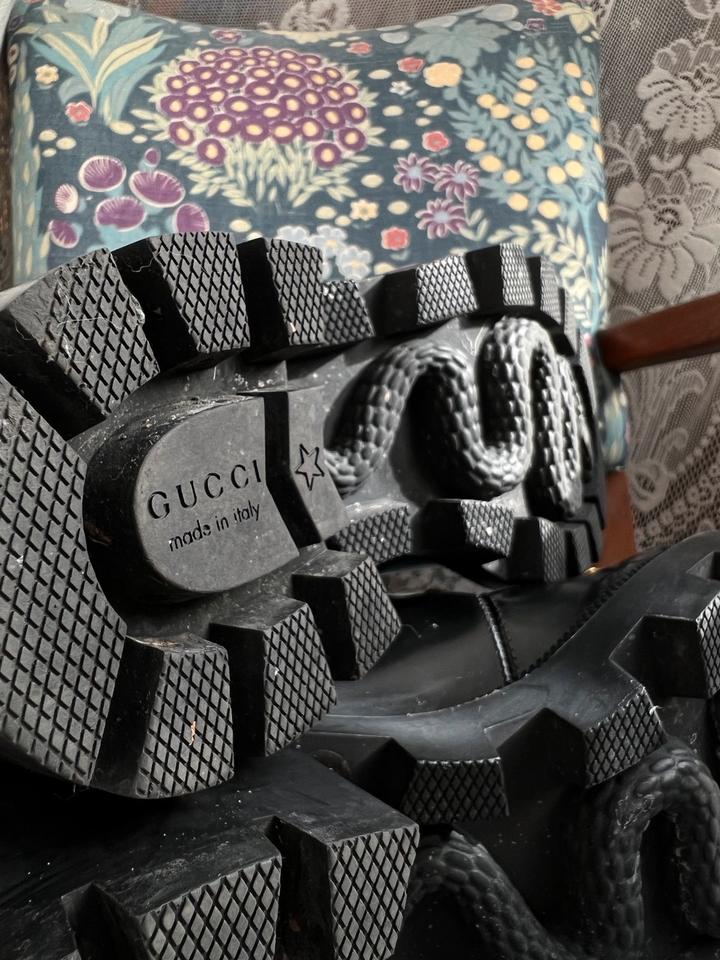 orig. Gucci Sylvie Web Schnurstiefel Boots schwarz Leder 40 in Aubing Lochhausen Langwied Aubing kleinanzeigen