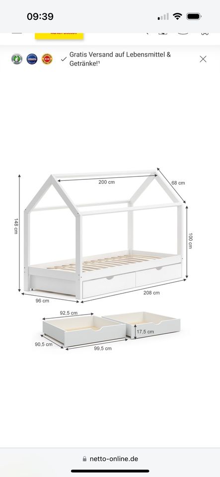 Bett Himmel 90x200 Dach in Berlin