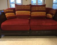 Big Sofa / Couch, roter Samt, orientalischer Stil, Kolonialstil Niedersachsen - Wittmund Vorschau