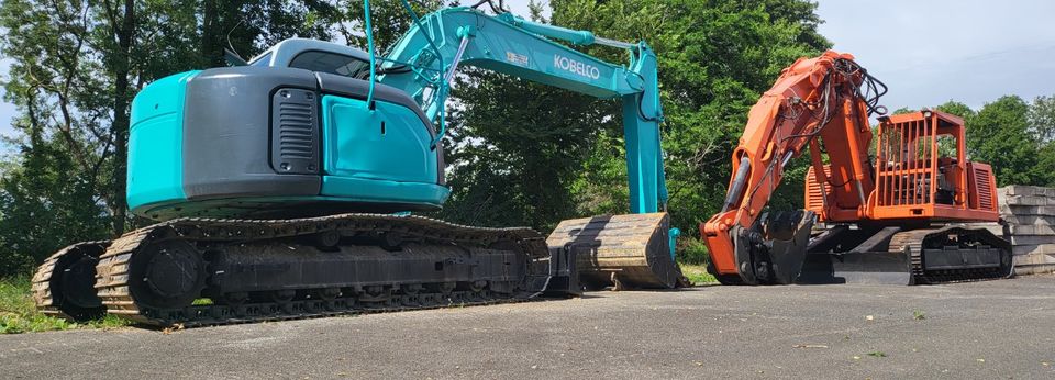 ​ ✔️​ Bagger  Kobelco SK135 SR LC Hydraulikbagger mit Planierschild  Kurzheckbagger Kompaktbagger Kettenbagger in Frankfurt am Main