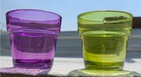 ✨ zwei kleine lila und grüne Teelicht Gläser ✨ Deko ✨ Glas Nordrhein-Westfalen - Geilenkirchen Vorschau