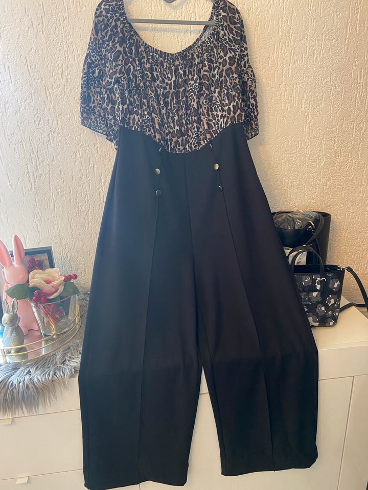 Toller Overall Jumpsuit Gr.44/46 Animal Leo Print Stretch in Dillingen (Donau)