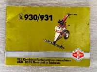 Fortschritt E930 / 931 Bedienungsanleitung Original Harztor - Neustadt/Harz Vorschau