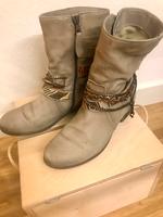 MJUS Leder-Stiefeletten Gr. 42 beige Düsseldorf - Pempelfort Vorschau