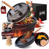 GUSSKÖNIG Dutch Oven 9 Liter Set mit Füßen +++ LIEFERUNG KOSTENLOS mit DHL +++ Niedersachsen - Lindwedel Vorschau