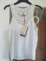Sehr schönes neues Top Scandi Style mit Häkelspitze Feier XS 34 Wandsbek - Hamburg Farmsen-Berne Vorschau