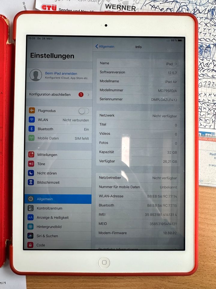 iPad Air WiFi + Cellular 2014, 32 GB in Leipheim