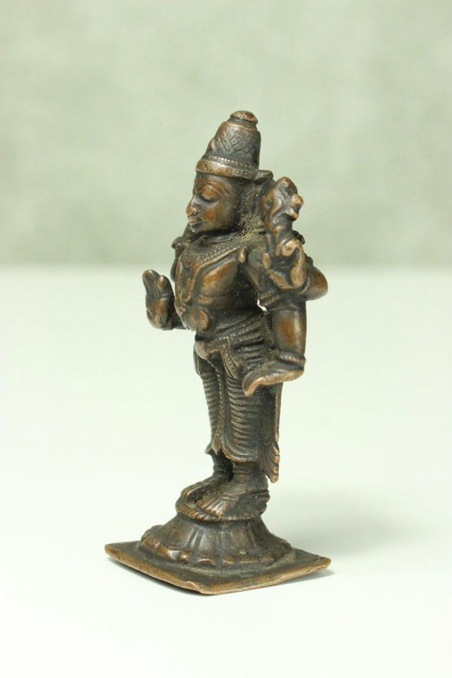 Antike indische Bronze-Figur, Vishnu, Krishna in Freiburg im Breisgau