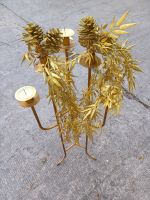Kerzenständer hoch 6fach Gold dekoriert mit Blätter Berlin - Wilmersdorf Vorschau