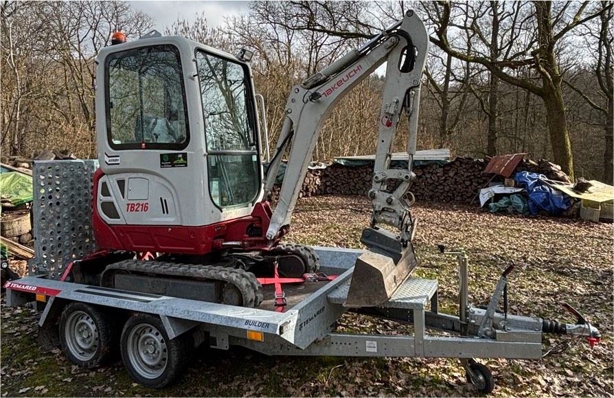 Minibagger Takeuchi TB216 1,9t mieten inkl.Löffel & Versicherung in Siegen