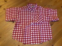 Größe 98/104: rotes Trachtenhemd kurzärmlig für Jungs Bayern - Weichs Vorschau