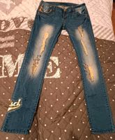 TOP! Jeans Usct blau gold Pailletten gestrickt stretchig 40 Nordrhein-Westfalen - Hagen Vorschau