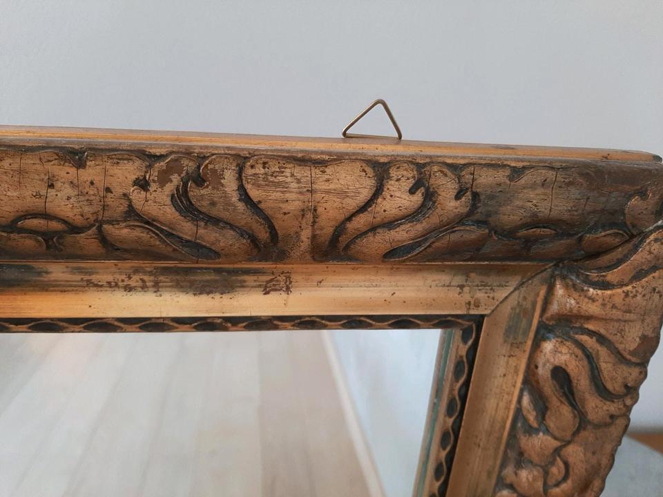 Großer Spiegel  Antik Vintage 101 x 84,5 cm / Wandspiegel gold in Sinzheim