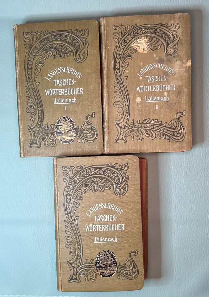 Griechischer Italienische Antik Buch Wörterbücher in Neufraunhofen