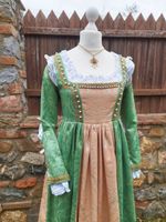 Renaissance Kleid grün apricot S M Reenactment Larp Kostüm Bayern - Burggen Vorschau