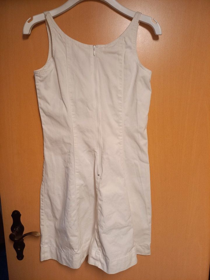 Jeans-Träger-Kleid, Farbe weiß, Gr. 38 in Gehren
