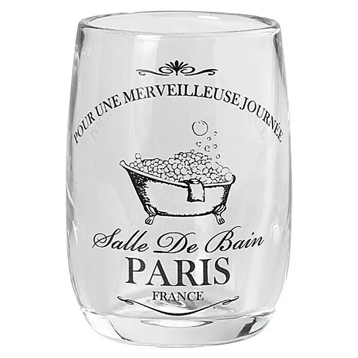 NEU Zahnputzbecher Glas Deko Badezimmer Salle de Bain Paris in Wermelskirchen