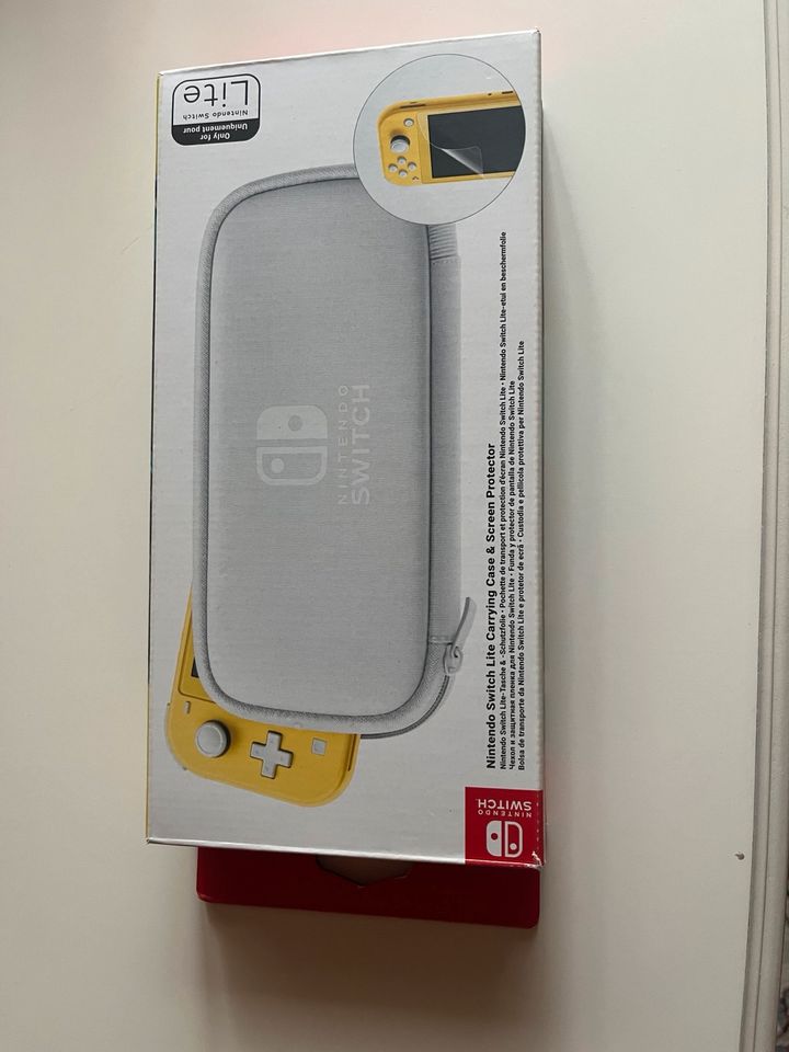 Nintendo Switch lite in grau + Tasche + unbenutztes Panzerglas in Herne