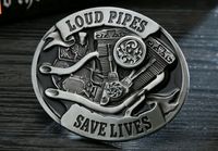 Biker Motorrad Gürtelschnalle "Loud Pipes Save Lives" Berlin - Mitte Vorschau