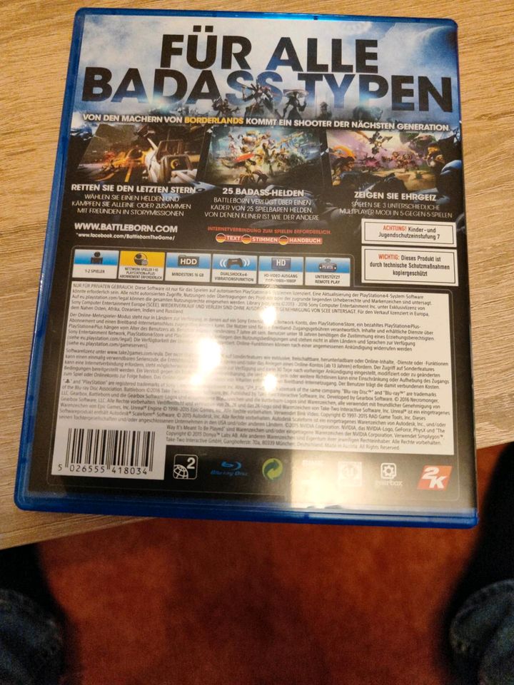 Verkaufe 1 Playstation 4 Spiel Battleborn in Schladen