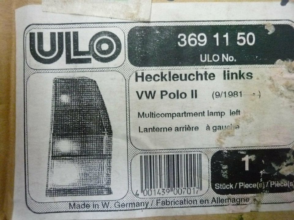 Rückleuchte links VW Polo II Ulo 3691150 in Venusberg