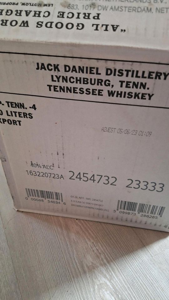 6 x 1 L Jack Daniels Flaschen (leer) in OVP in Zella-Mehlis