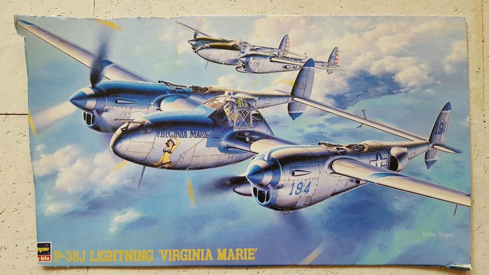 Modellbausatz Hasegawa 1:48 P-38J Lightning "Virginia Marie" in Bonstetten