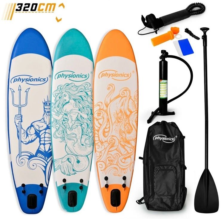 Stand Up Paddle Board Aufblasbares SUP Board mit Paddel Pumpe in Hainburg