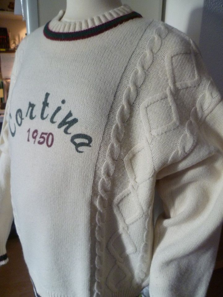 CORTINA Italien Pulli Strickpullover beige Zopfmuster langarm 52? in Gütersloh