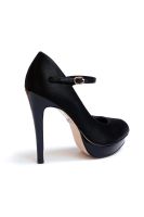 BUFFALO Plateau Pumps High Heels Satin Peep Toe black Bayern - Kemnath Vorschau