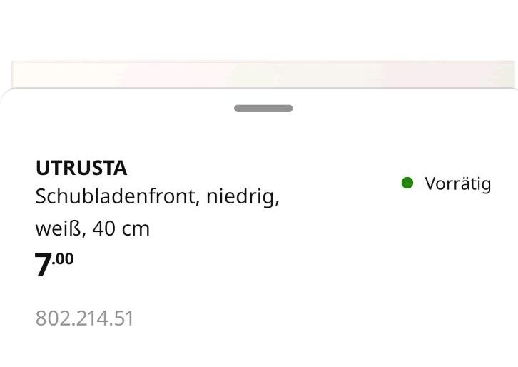 * IKEA UTRUSTA * NEU+ OVP: 2X 40 cm & 1 x 80 cm, Schubladenfront in Neubrandenburg