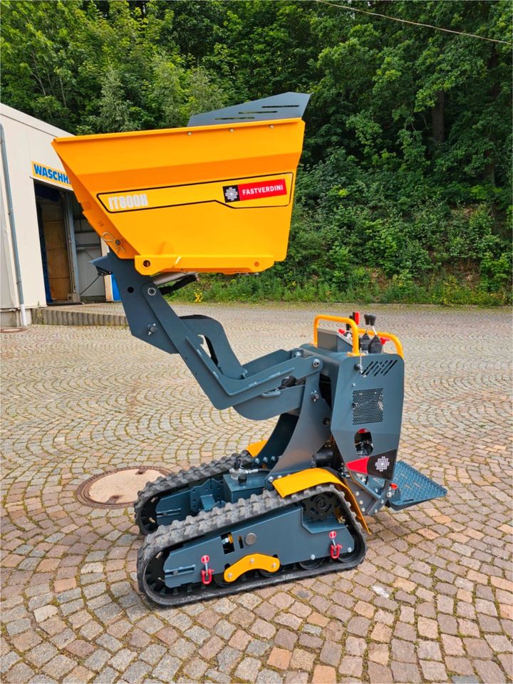 Vermietung von Minidumper 800 kg Nutzlast Ketten Hochkippmulde in Reichenbach (Vogtland)