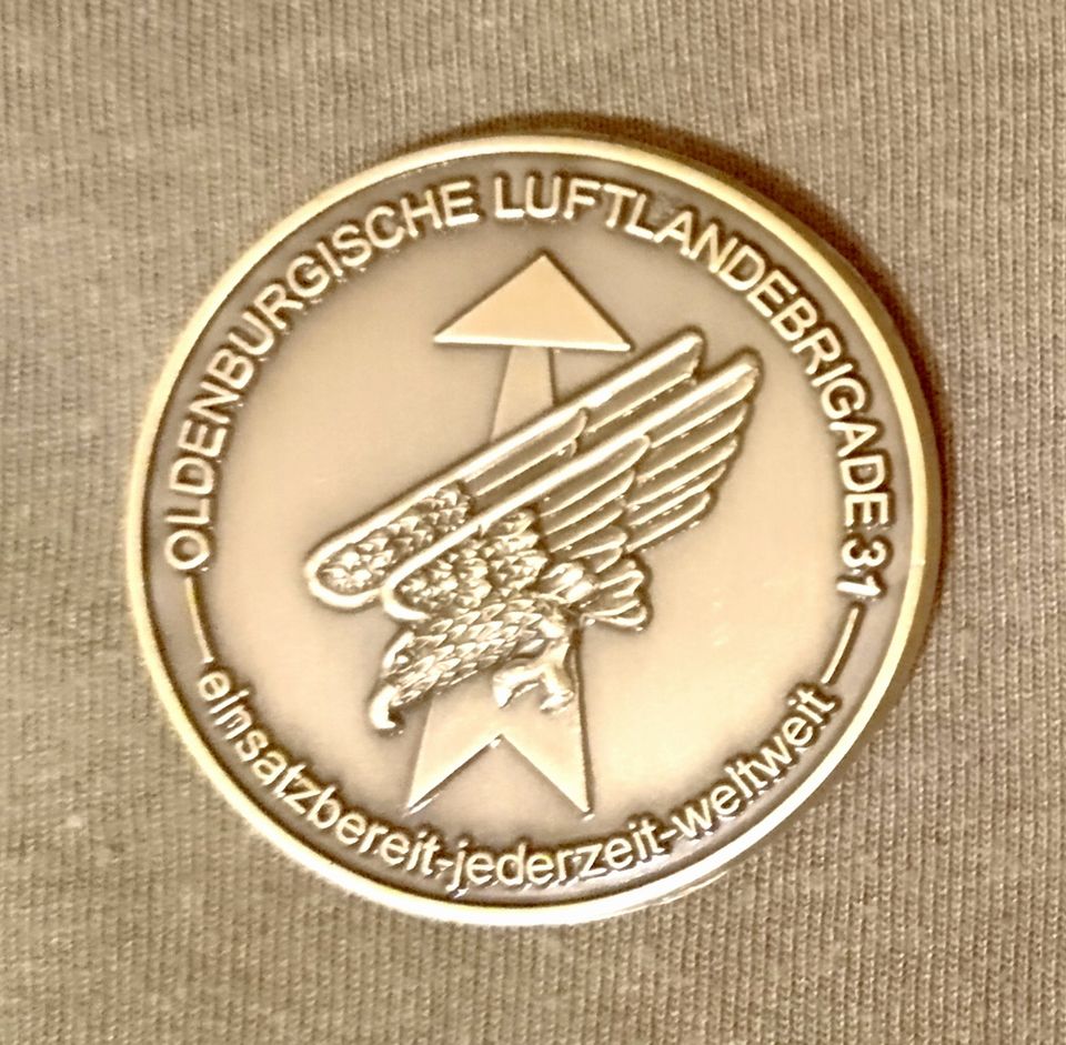 Bundeswehr Fallschirmjäger Luftlande Coin / Medaille in Bingen
