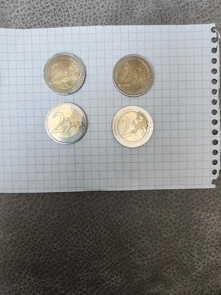 4 mal 2 Euro Münze Helmut Schmidt ADFG in Blieskastel