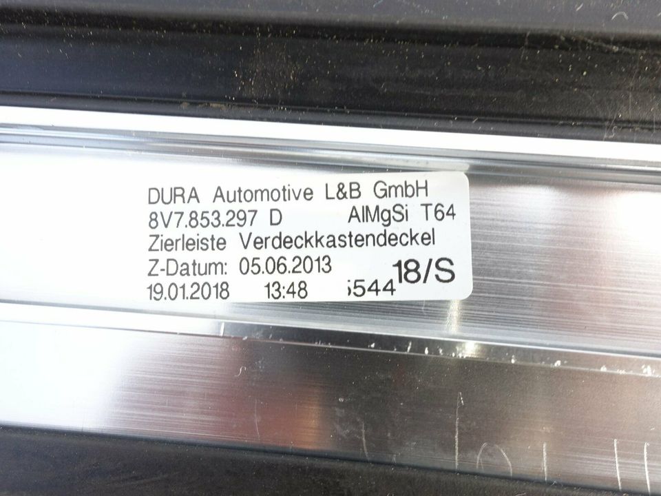 Zierleiste für Verdeckkasten 8V7853297D 3Q7 aluminium  ab Bj 2012 in Koblenz
