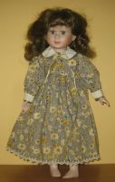 Mädchen Porzellan Puppe Deko Figur mit Blümchen Baumwolle-Kleid Parchim - Landkreis - Parchim Vorschau