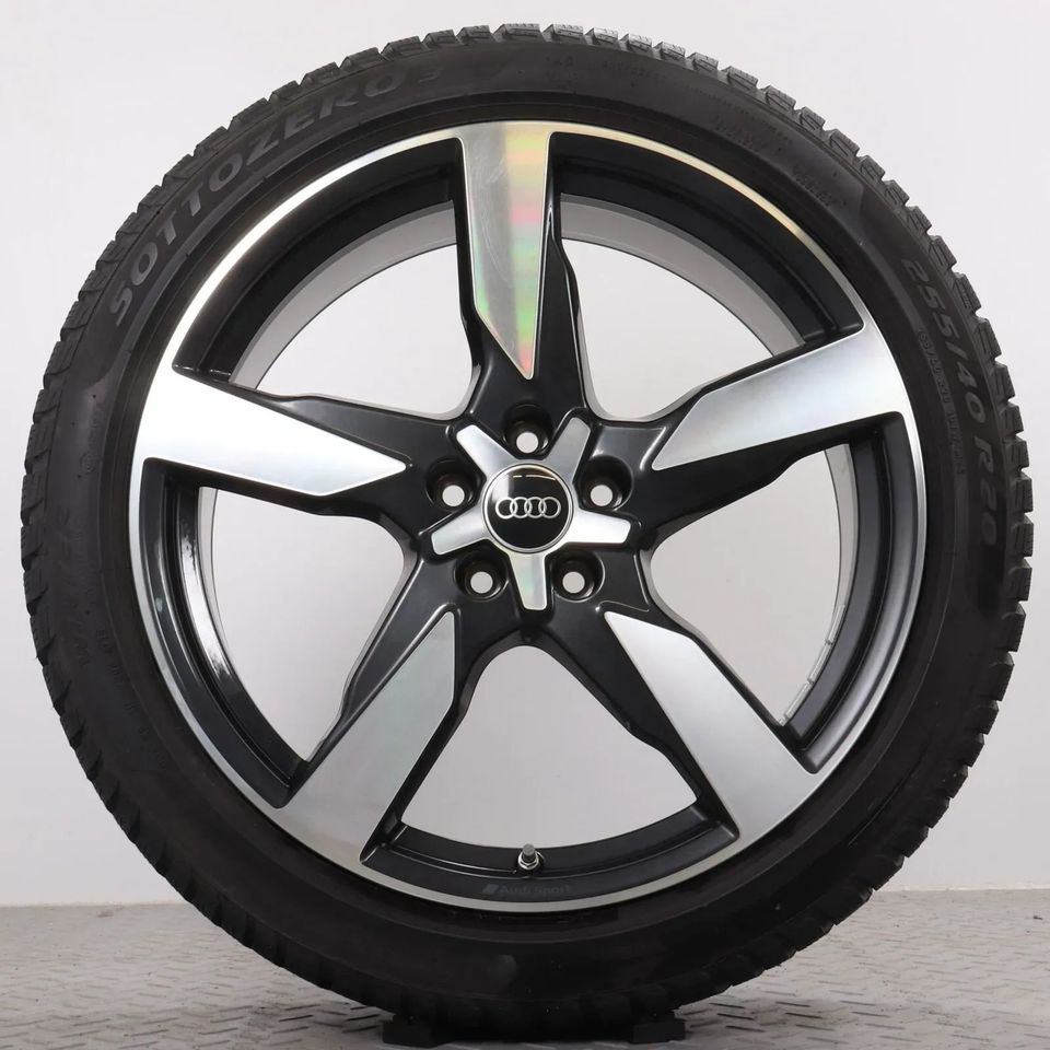 Winterräder 20 Zoll Audi A6 S6 4K C8 Original Felgen 4K0601025AD Winterreifen 255/40R20 101W XL (Extra Load), AO (Audi-Original) Pirelli Winter Sottozero 3 5-Speichen polygondesign 8,5x20ET43 5x112 in Gefell