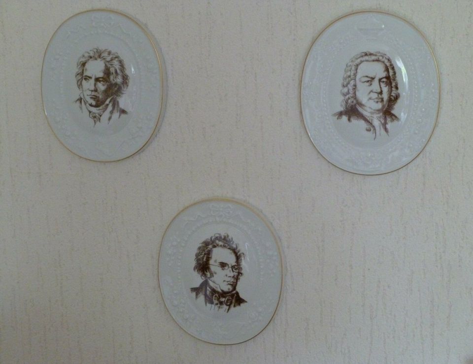 Meissen Teller/Medaillon in Memoriam Schubert - Bach - Beethoven in Köln