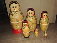 Babuschka Matroschka 6teilig sechsteilig 1961 DDR UdSSR russisch Sachsen - Roßwein Vorschau
