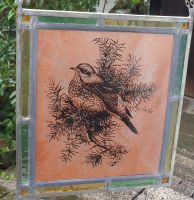 elegantes Glasbild mit Kette zum Aufhängen - Motiv Vogel Bayern - Wolfratshausen Vorschau