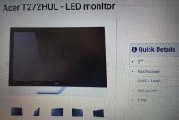 Suche Acer T272HUL Touchscreen Monitor 27 Zoll Altona - Hamburg Ottensen Vorschau