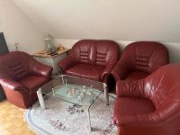 Leder/ Kunstleder Rot Sofa und Sessel-Set Wandsbek - Hamburg Tonndorf Vorschau