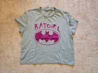 Graues T-Shirt bauchfrei Batgirl Pink Fledermaus Glitzer Batman Sachsen-Anhalt - Bad Duerrenberg Vorschau