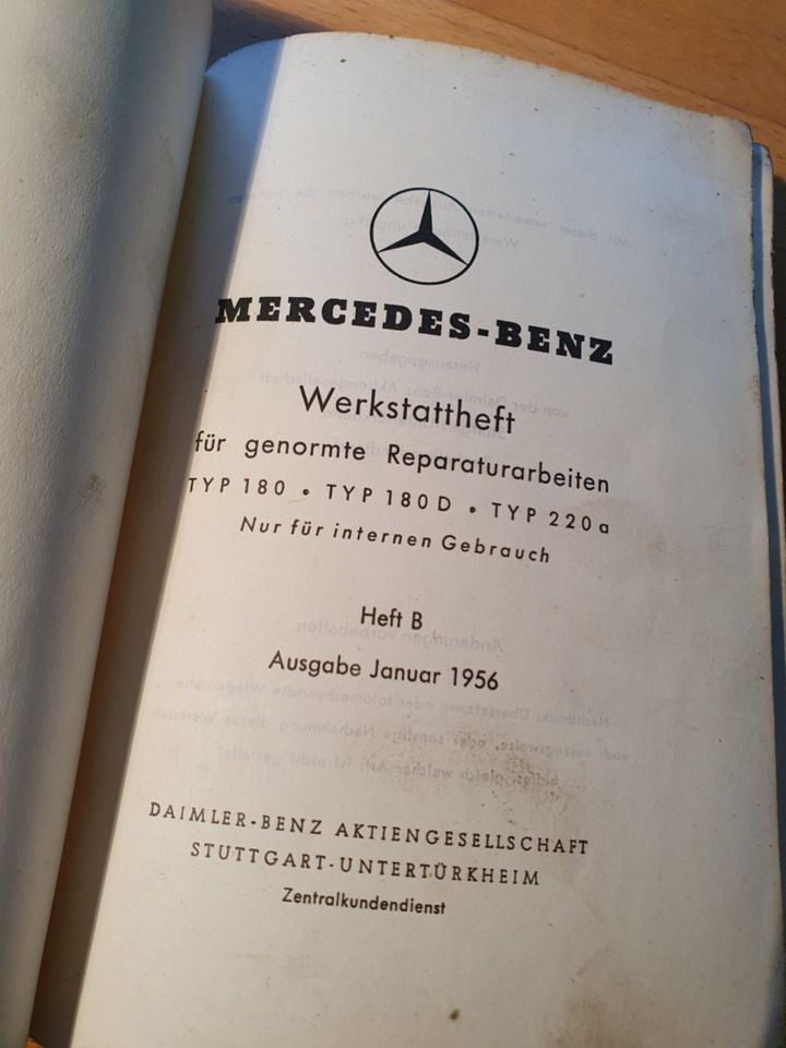 mercedes benz werkstatt heft für genormte reparaturarbeiten 1965 in Vettweiß