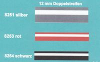 Zierstreifen 12 mm rot Doppelstreifen. 10 Meter auf der Rolle. Bayern - Stein Vorschau